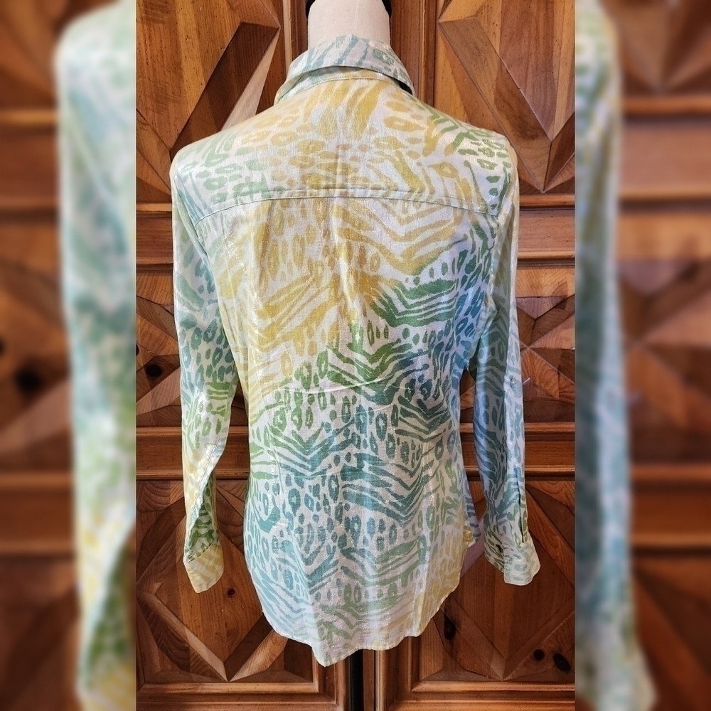 Ruby Rd Button Down Top Sz 8 - Picture 3 of 4
